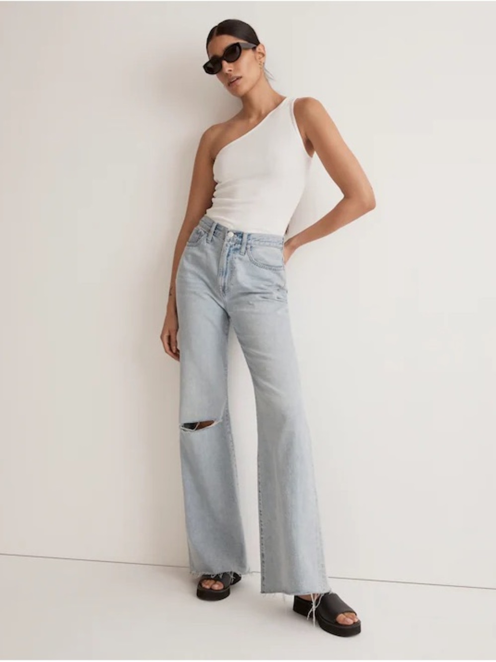 MADEWELL • Baggy flare jeans in rigid Luzon wash - size 23 high rise NJ206